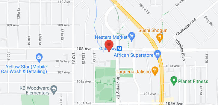 map of 1303 13380 108 AVENUE